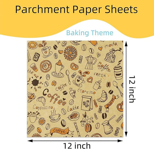 Premium Deli Paper Sheets 12"x12" - 300Pcs Greaseproof Liners for Food Boats, Pre Cut Deli Sandwich Wrappers, Best Kraft Food Wrapping Paper Sheets for Picnic, Festival, Fair or BBQ.