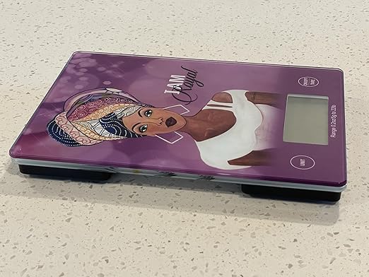 Digital Kitchen Scale for African American Women, in Grams, Ounces, Milliliters & Pounds, LCD Display, for Meal Prep, Cooking and Baking