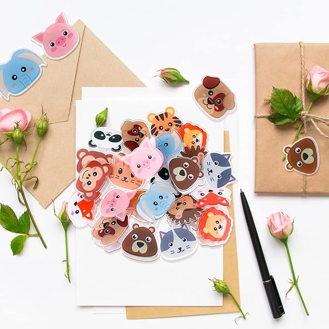 Crtiin 24 Pcs Cute Bag Clips Funny Animals Shaped Fruit Kitchen and Food Bag Clips Binder Paper Plastic for Airtight Seal Food Storage