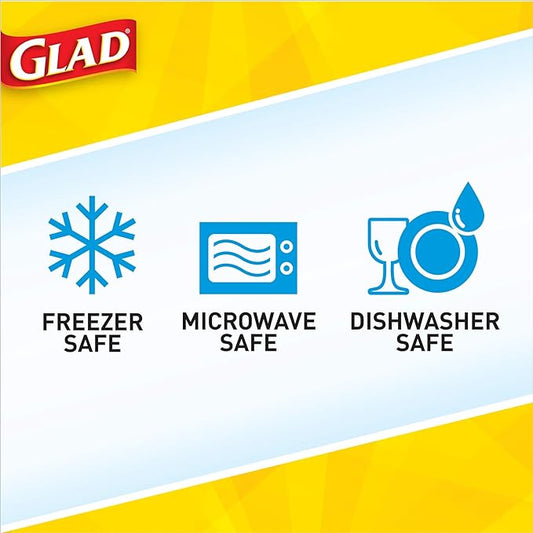 Glad Variety Pack Food Storage Containers for Everyday Use | Large Variety Pack Food Containers | Clear Food Storage Containers Freezer Safe, Microwave Safe, Dishwasher Safe, 20 Count, BB13611