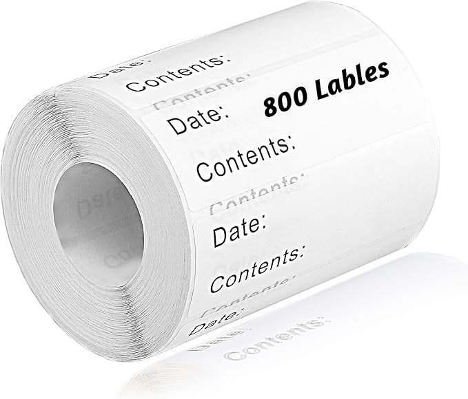 800Pcs Removable Freezer Labels,1 x 3 Inch Food Labels for Food Containers Food Date Stickers Refrigerator Food Storage Labels Easy Clean No Residue