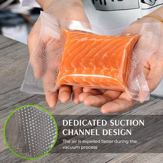 Vacuum Sealer Bags for Food 6 Pack,Vacuum Seal Bags,XinBaoLong,Commercial Grade, Heavy Duty, BPA Free,Great for Vac Storage.6 Pack 8"x20'(3Rolls) and 11"x20' (3Rolls) Total 120 Fee