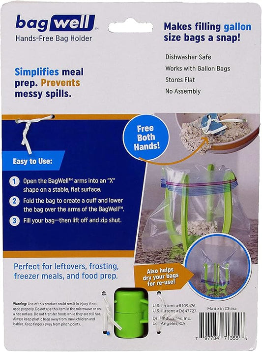 Bag Well Ziplock Bag Food Prep Holder Stand for Food Storage Bags, Gallon Size