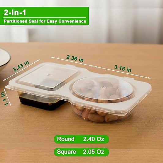 50Set Reusable Snack Containers with Lids,Snack Pack Containers for Portion Control and Meal Prep Lunch Containers for School Office Travel