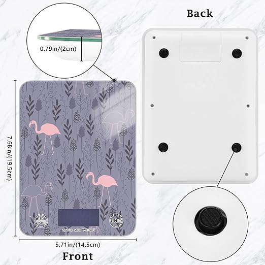 Food Scale Kitchen Scale Food Scales Digital Weight Grams and Ounces Small Electronic Food Scale for Baking Cooking Flamingo