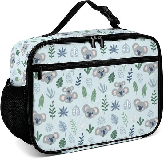 Cute Koalas Reusable Lunch Box Insulated Lunch Bag Cooler Bag Lunchbox Meal Food Container Tote Bag for Women Kids Girls School Camping Hiking Picnic Beach Travel