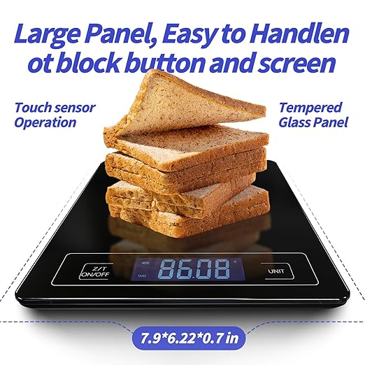 Digital Food Scale Multi-Functional Kitchen Scale and Baking Scale,Nutrition Scale for Precise Weight Measuring and Portion Control, Calorie Counting Scale, Meal Prep Scale, and Weight Loss Scale