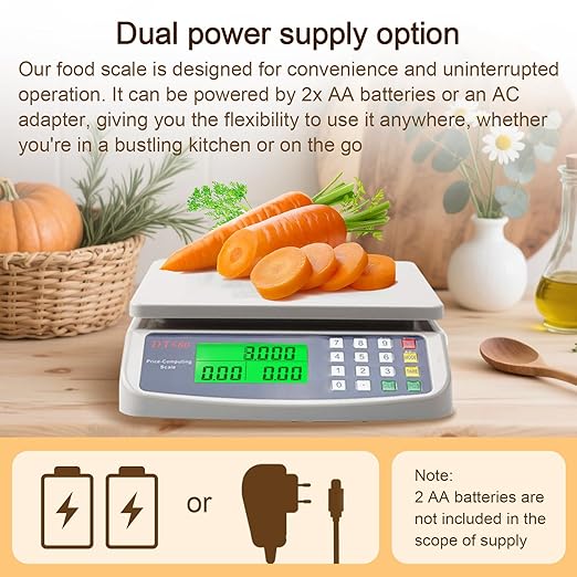 Large Digital Kitchen Scale, Commercial Food Scale 40kg/88lb Price Computing Scale Deli Produce Scale with Tare Function for Kitchen, Farmers Markets, Meat Shop, Deli