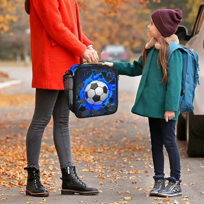 Football Lunch Bag Personalized Insulated Lunch Bag Reusable Lunch Box Picnic Travel Lunch Tote Bag Snack Bag