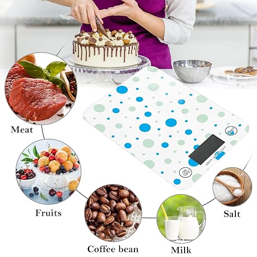 Food Scale Kitchen Scale Food Scales Digital Weight Grams and Ounces Small Electronic Food Scale for Baking Cooking Polka Dots