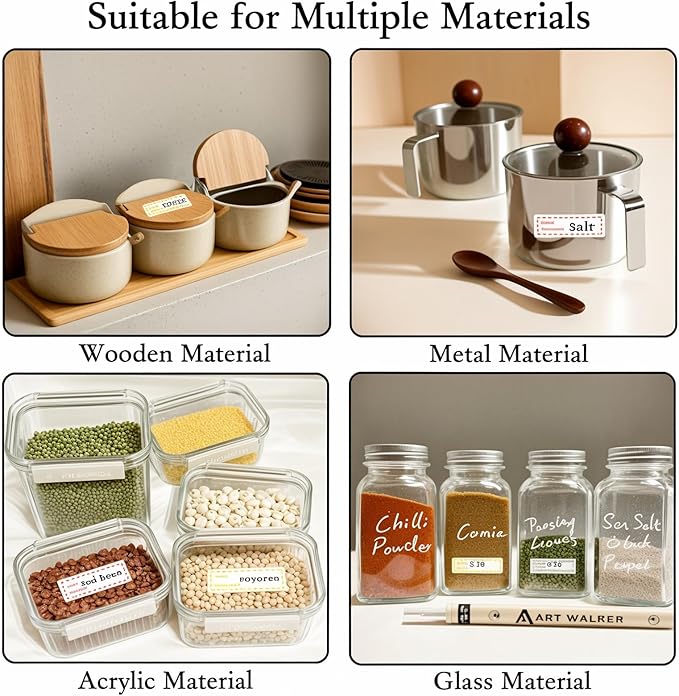 Freezer Labels 375pcs - 3"x1" Self-Adhesive Removable Food Labels | Write-On Waterproof & Oil-Proof Tape for Containers, Meal Prep & Pantry Organization (3 Rolls, 3 Colors)