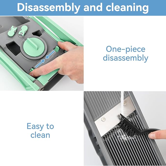 Upgrade Safe Mandoline Slicer Plus, Adjustable Potato Slicer, Vegetable Chopper Food Slicer, Fries Cutter, Veggie Salad Chopper Kitchen Chopping Artifact Christmas Gifts