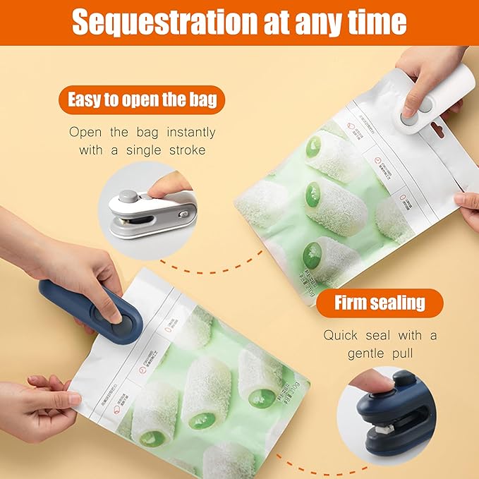 Mini Bag Sealer, 2 in 1 Heat Sealer with Cutter, Portable Resealer Machine,Plastic Heat Seal Sealer Kitchen Gadget for Mylar/Food Storage Bags,Mini Bag Resealer Machine for Plastic Snack Bags (1pack)