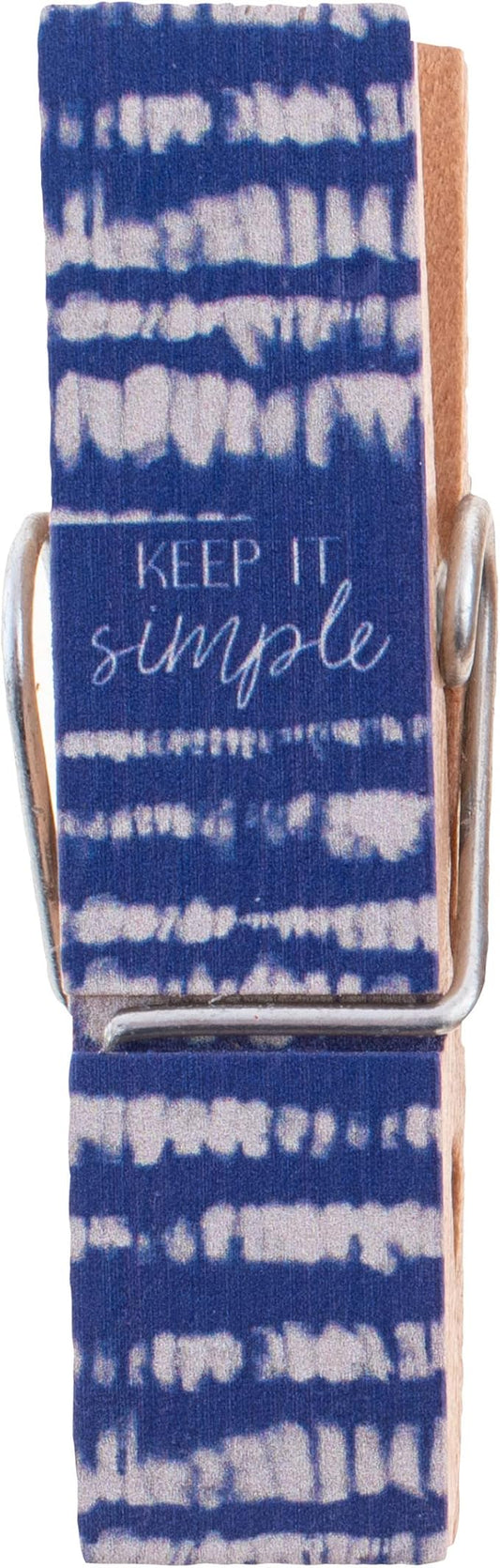 Karma Chip Clips - Bag Clips - Potato Chip Bag Clips - Colorful and Fun Bag Clips for Food and Storage - One Size - Blue Shibori