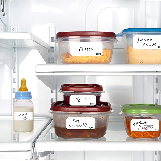 Dissolvable by Food Safe - Leaves No Adhesive Residue Dissolves in Water in 30 Seconds Perfect for Reusable Containers - 500 Labels Per Roll