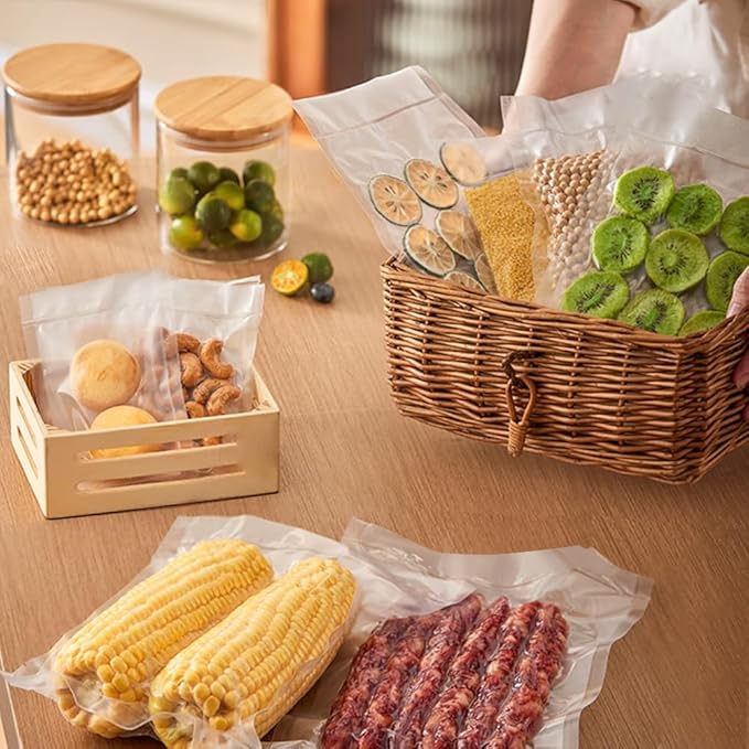 150pcs Vacuum Sealer Bags, Gallon 11"x16" and Quart 8"x12" and Pint 6"x10" Food Saver Bags, Pre-cut Commercial Grade Vac Bags for Food Storage, BPA Free, Heavy Duty, Meal Prep or Sous Vide