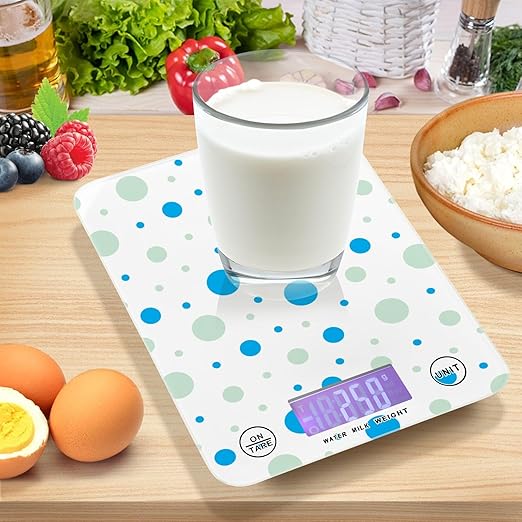 Food Scale Kitchen Scale Food Scales Digital Weight Grams and Ounces Small Electronic Food Scale for Baking Cooking Polka Dots