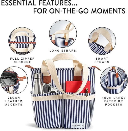 Foundry by Fit + Fresh Soft Cooler Bag Insulated Leak Proof, Insulated Cooler Bag, Soft Cooler Bag, Cooler Tote Bag, Cooler Bags Insulated for Travel, Insulated Bag Cooler, Large Insulated Cooler Bag Medium