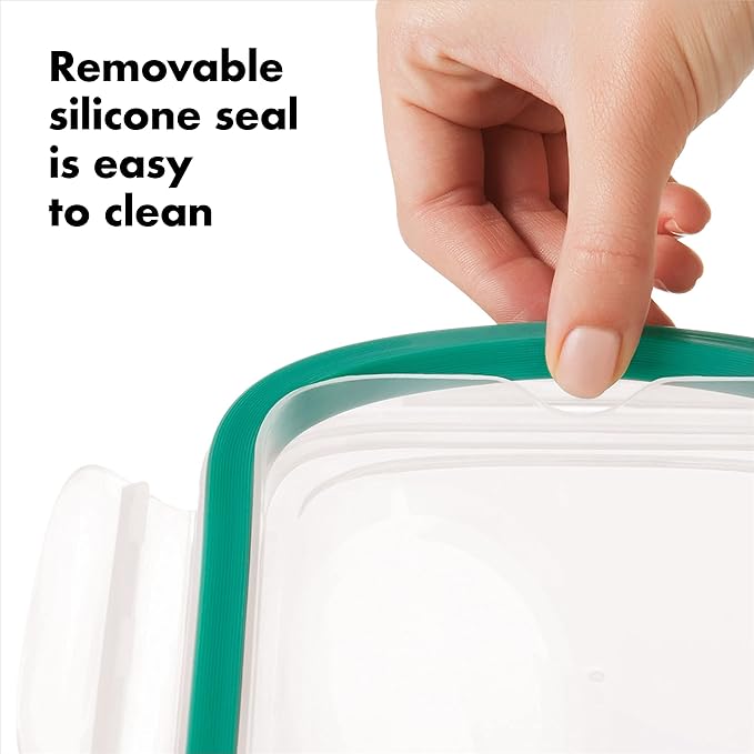 OXO Good Grips 4 Cup Smart Seal Leakproof Glass Round Airtight Food Storage Container (Pack of 2)