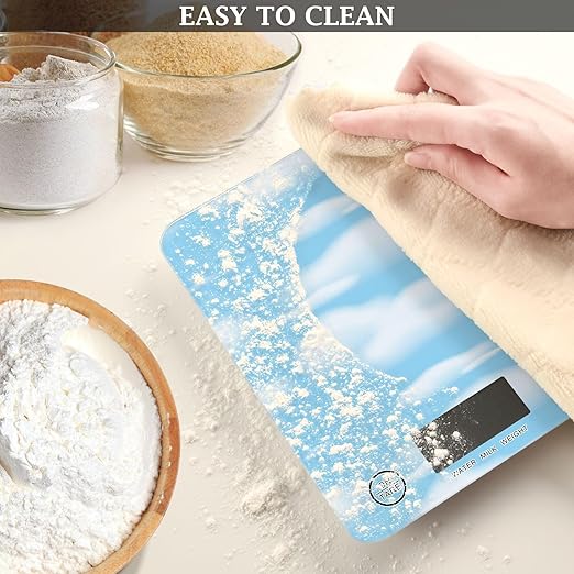 Food Scale Kitchen Scale Food Scales Digital Weight Grams and Ounces Small Electronic Food Scale for Baking Cooking Blue Sky