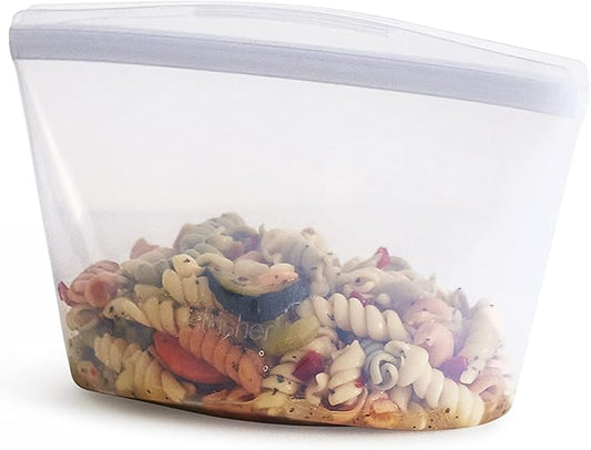 Stasher Reusable Silicone 4 Cup and 2 Cup Storage Bowls, Microwave and Dishwasher Safe