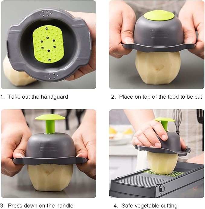 16 in 1 Multifunctional Food Chopper, Vegetable Chopper, Pro Onion Chopper, 8 Blade Vegetable Chopper, Egg Slicer with Container, French Fry Cutter Potatoe