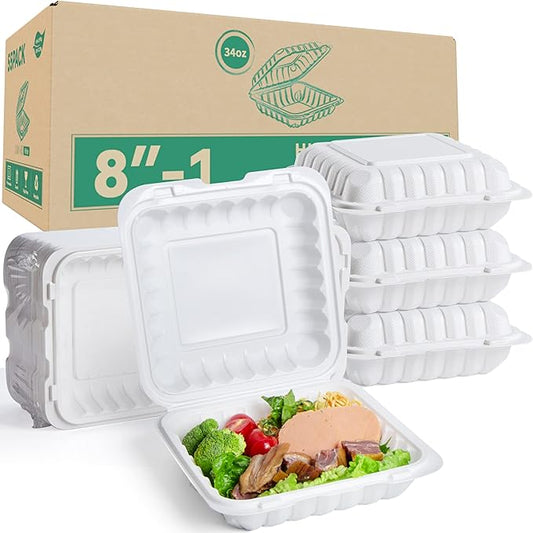 To Go Containers, 55 Pack Reusable Take Out Food Container 34 oz BPA Free MFPP To Go Boxes for Food