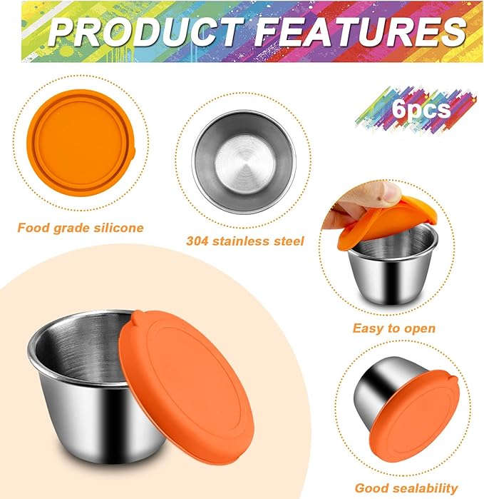 10PCS Food Storage Bags Silicone, Leakproof Reusable Storage Bags, Reusable Snack Bags Silicone for Home Food Storage, Kids School Lunch,Picnic and Travel (Salad Dressing Container)