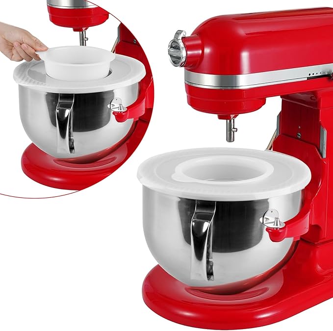 7 QT Stainless Steel Mixer Bowl for Kitchenaid Stand Mixers, 7 Quart Bowl-Lift Stand Mixer，with Lid