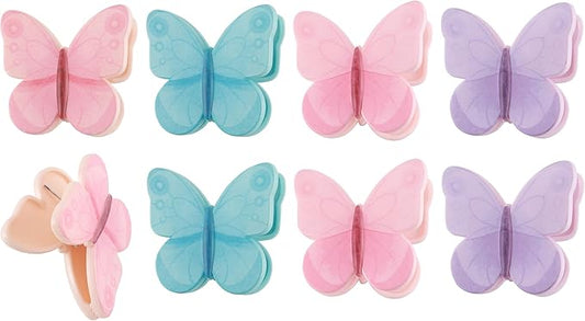 COOK WITH COLOR Cute Magnetic Clips - Funny Snack and Chip Bag Clips for Kitchen and Food Storage - Butterfly, Pack of 8 for Airtight Seal