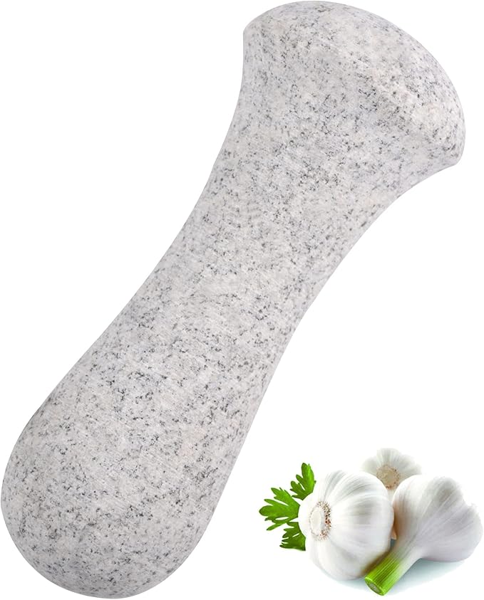 Tianman Granite Replacement Pestle 5.9" Length Unpolished, Only Pestle,Use Pestle on Both Ends (Mortar Not Included) (Granite Unpolished)