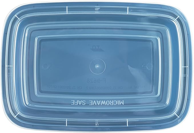 Restaurantware Asporto 28 Ounce Take Out Containers, 100 Food Containers With Lids - Microwavable, Disposable, Midnight Blue Plastic To Go Food Containers, No BPA, For Take Out And Delivery