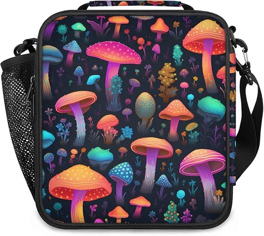 Lunch Bag Personalized Mushroom Lunch Bag Insulated Lunch Bag Reusable Lunch Box Picnic Travel Lunch Tote Bag Snack Bag