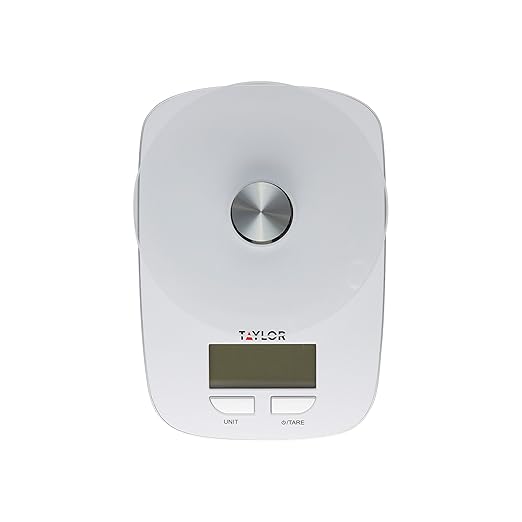 Taylor Glass Platform Digital Kitchen Scale (White)
