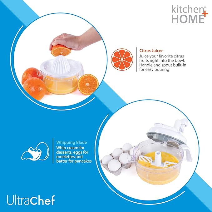 Food Chopper - 7 in 1 Chopper, Mixer, Blender, Whipper, Slicer, Shredder, Julienne and Juicer