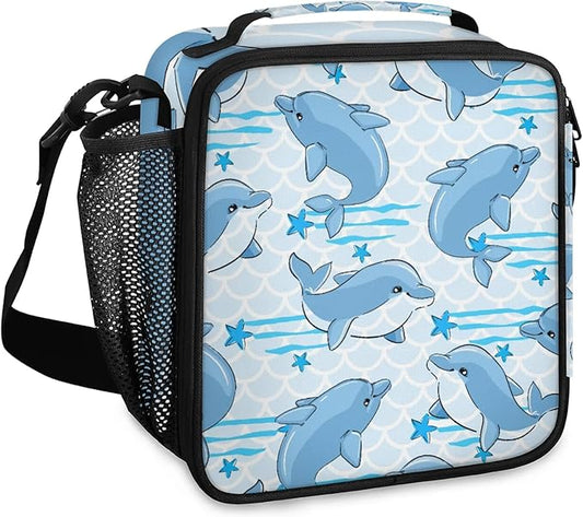 Ocean Whale Lunch Bag Personalized Insulated Lunch Bag Reusable Lunch Box Picnic Travel Lunch Tote Bag Snack Bag