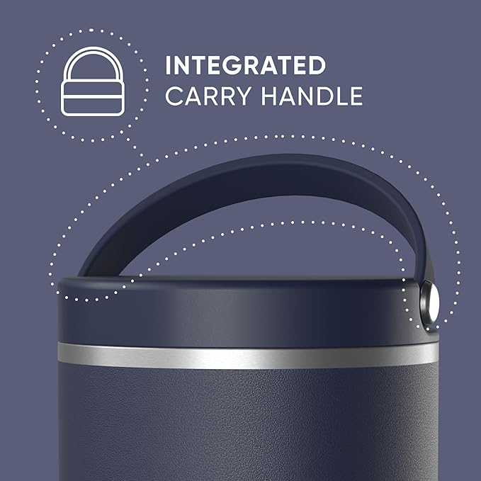 Hydrapeak 25oz Stainless Steel Vacuum Insulated Thermos Food Jar | Thermos for Hot Food and Cold Food, Wide Mouth Leak-Proof Soup Thermos for Adults, 10 Hours Hot and 16 Hours Cold (Navy)