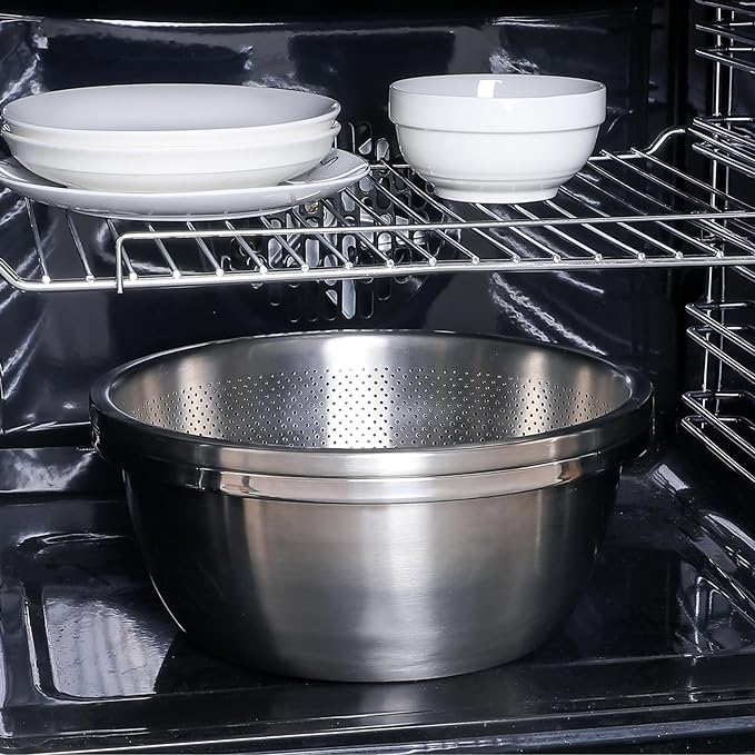304 Stainless Steel Bowl, 1.5QT Mixing Bowl For washing vegetables, fruit and rice and for draining cooked pasta(2PC)