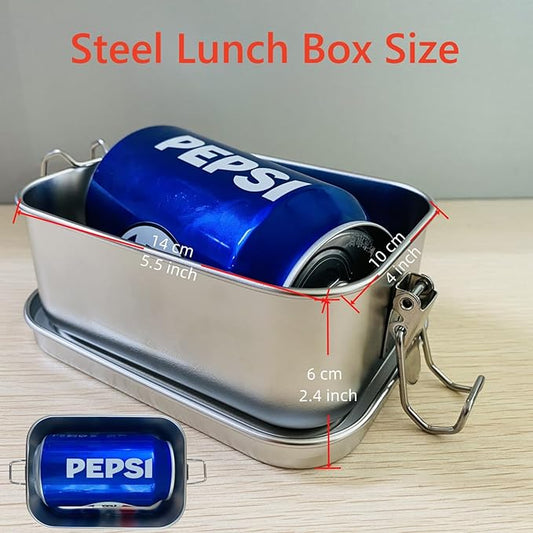 4 Pack Stainless Steel Lunch Box, 550ml Small Metal Bento Box Engraving Food Words, Reusable Dishwasher Safe Stainless Steel Containers for Work, Outdoor (Food, Small)