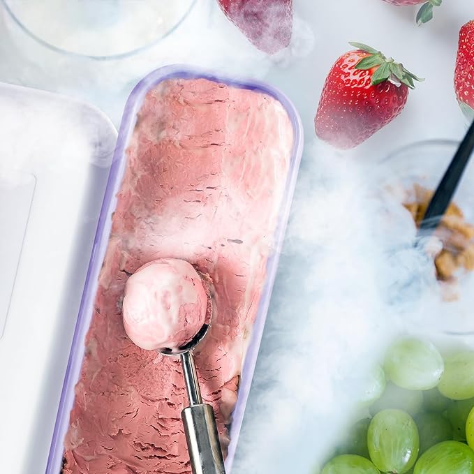 Premium Ice Cream Containers (2 Pack - 1.5 Quart Each) Reusable Freezer Storage Tubs with Lids for Ice Cream, Sorbet and Gelato!