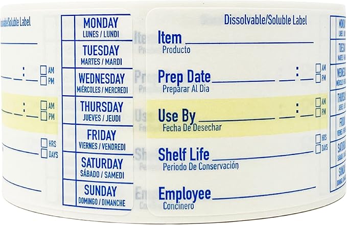 2x3 Dissolvable Labels - 500 Stickers for Containers, Freezer & Kitchen Use, Baby Food Labels Included