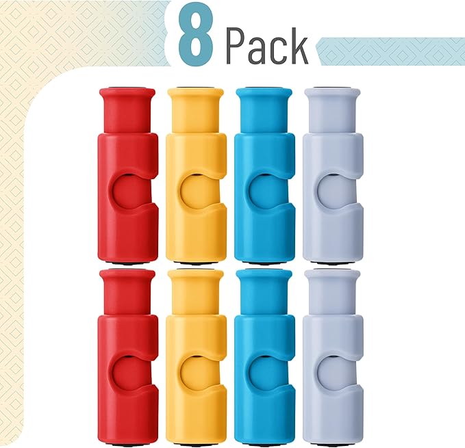 Mr. Pen- Squeeze and Lock Bread Bag Clips, 8 Pack, Candy Colors Squeeze and Lock Bread Clips Reusable