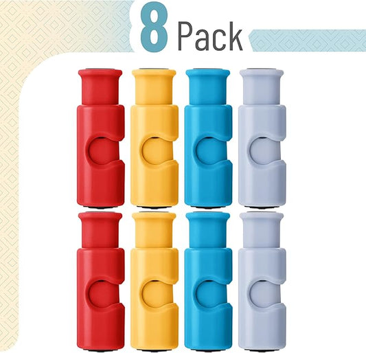 Mr. Pen- Squeeze and Lock Bread Bag Clips, 8 Pack, Candy Colors Squeeze and Lock Bread Clips Reusable