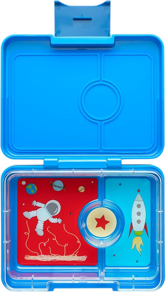 Yumbox Snack Box - 3 Compartment - Leakproof Bento Lunch Box for Kids (Surf Rocket)