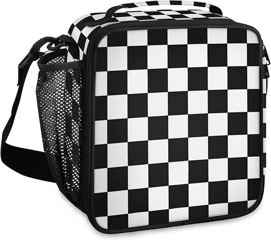 Lunch Bag Personalized Insulated Lunch Bag Gifts Reusable Lunch Box Picnic Travel Lunch Tote Bag Snack Bag Black White Texture(23)