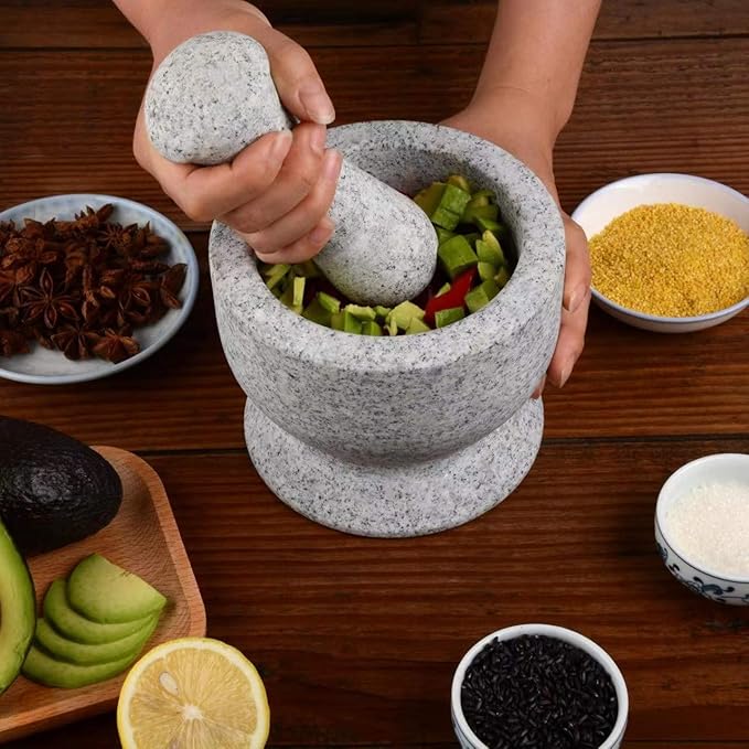 Tianman Granite Replacement Pestle 5.9" Length Unpolished, Only Pestle,Use Pestle on Both Ends (Mortar Not Included) (Granite Unpolished)