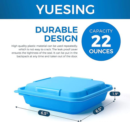 [30 Pack Plastic Food Storage Containers with Lids Bento Box Food Meal Prep Containers Reusable BPA Free Lunch Containers (22oz, Square Freezer Plastic Container for Food) for 3+ years old