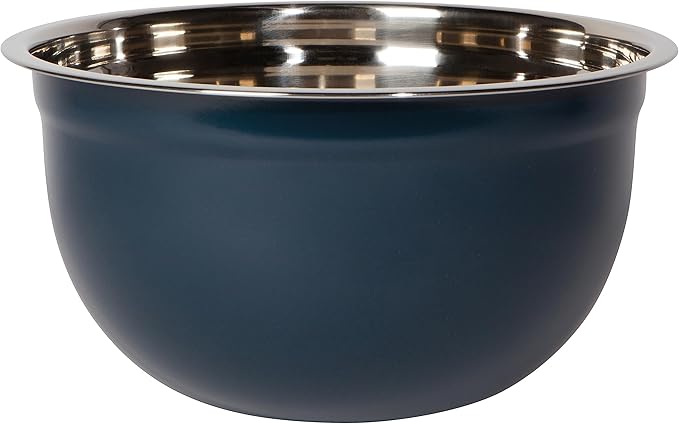 Now Designs Matte Coated Steel Mixing Bowls, Ink, 5 qt, 3 qt, 1.5qt, Set of 3