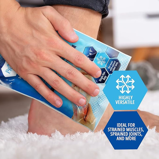 MED PRIDE 24-Pack Emergency Ice Packs, First Aid Instant Cold Pack 6x9 Inch for Pain Relief, Swelling, Sprains, Muscle Strains, Toothache, Ice Pack for First Aid Kit