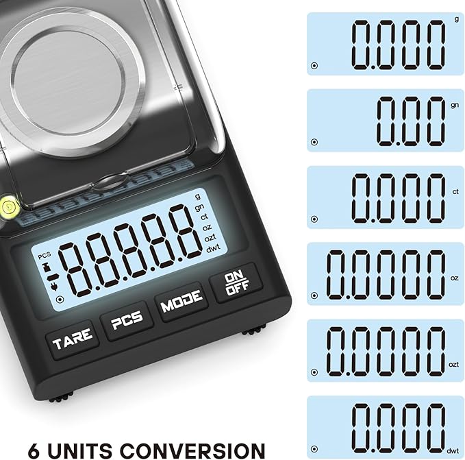 WEIGHTMAN Milligram Scale 100g x 0.001g, Mg Scale with 50g Calibration Weight and Accessories, Powder Scale for Reloading
